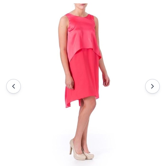 Kenneth Cole New York Pink Ruffle Mini Dress Size 2 - Picture 3 of 11